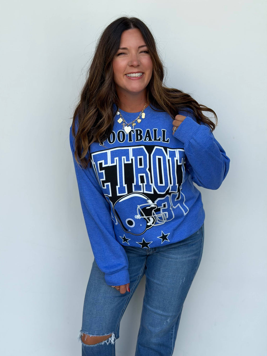 Detroit Oversized Print Sweatshirt