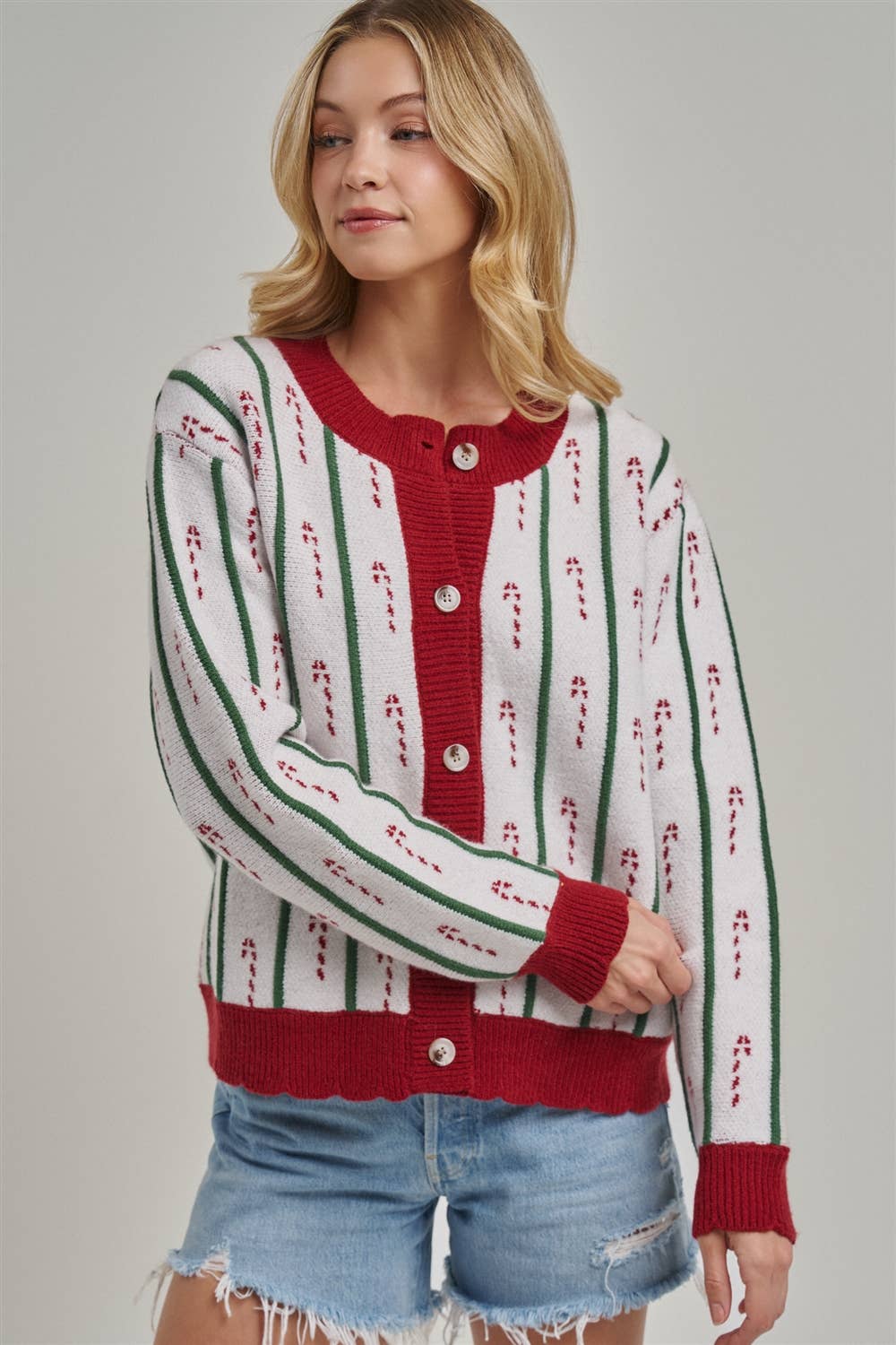Candy Cane Lane Christmas Cardigan