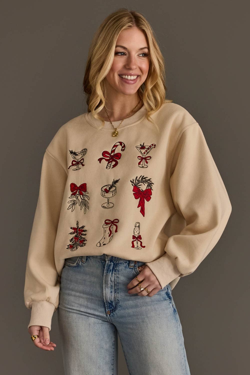 Christmas Cheer Embroidered Sweatshirt