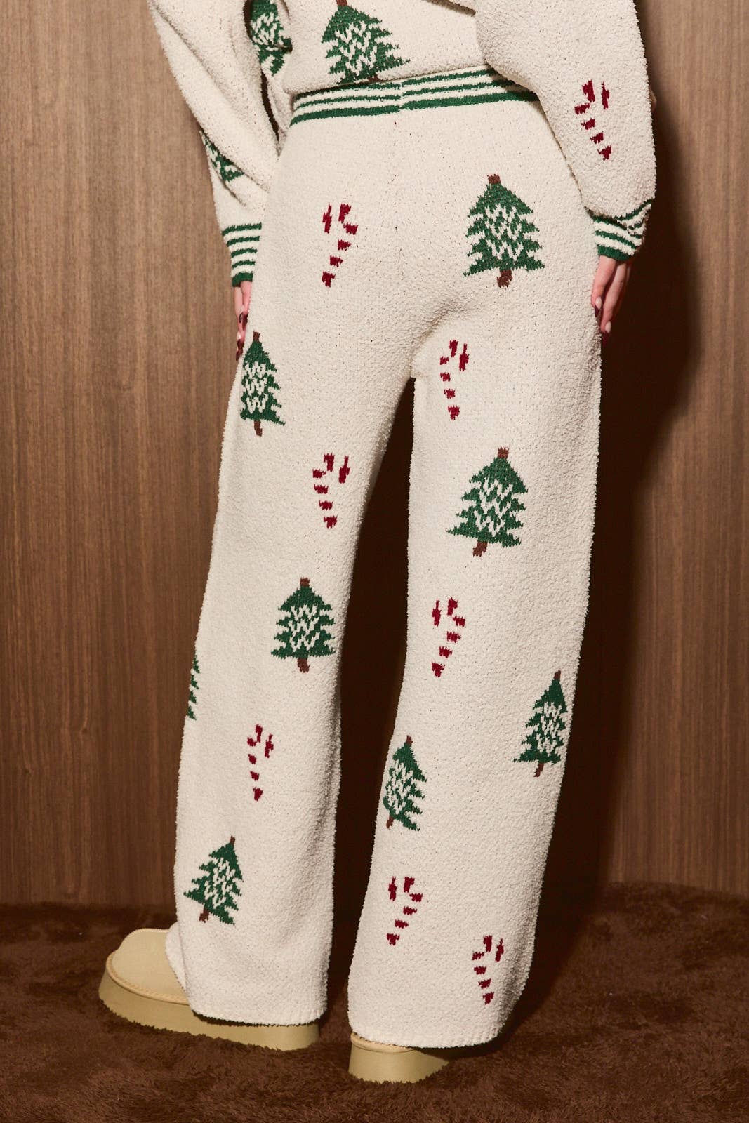 Oh Christmas Tree Wide Leg Knit Pants
