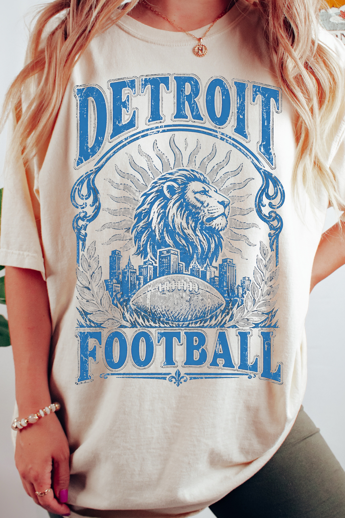 Detroit Vintage Football Graphic