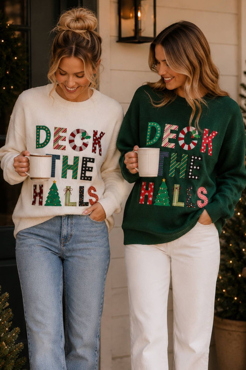 Deck the Halls Patchwork Christmas Sweater