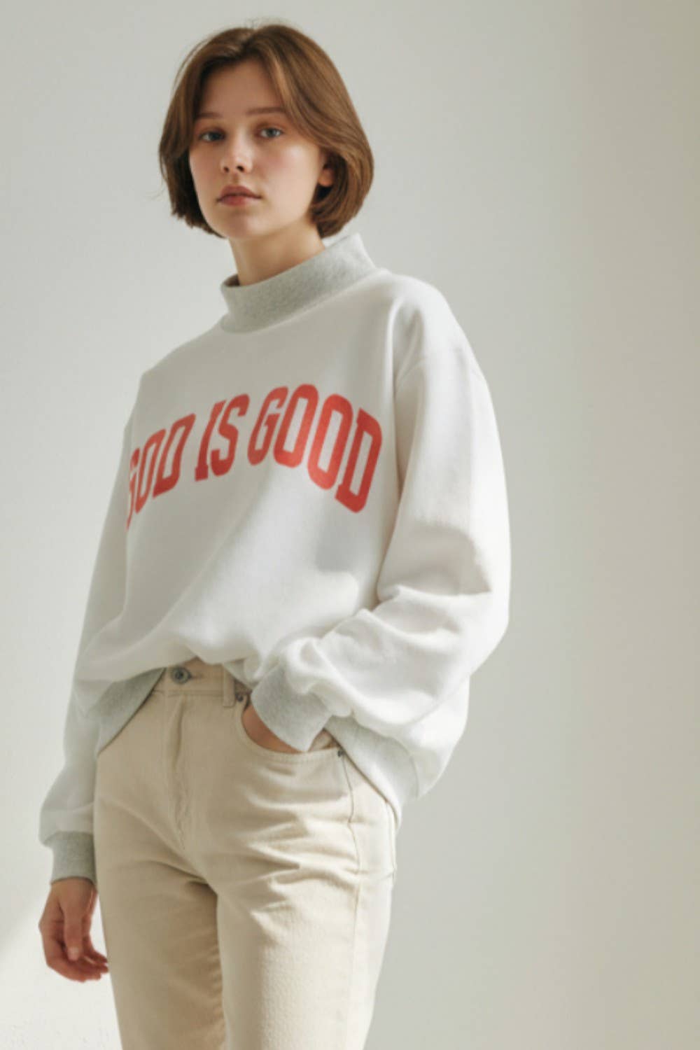 Jesus & God Is Good Reversible Sweatshirt