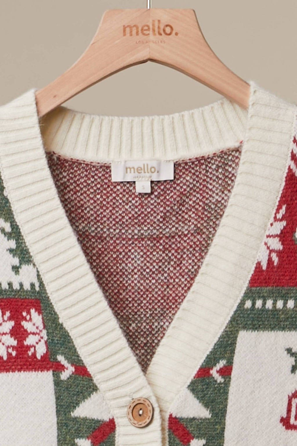 Christmas Patchwork Knit Cardigan