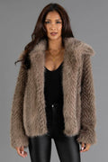 Luxe Layers Two Tone Faux Fur Jacket