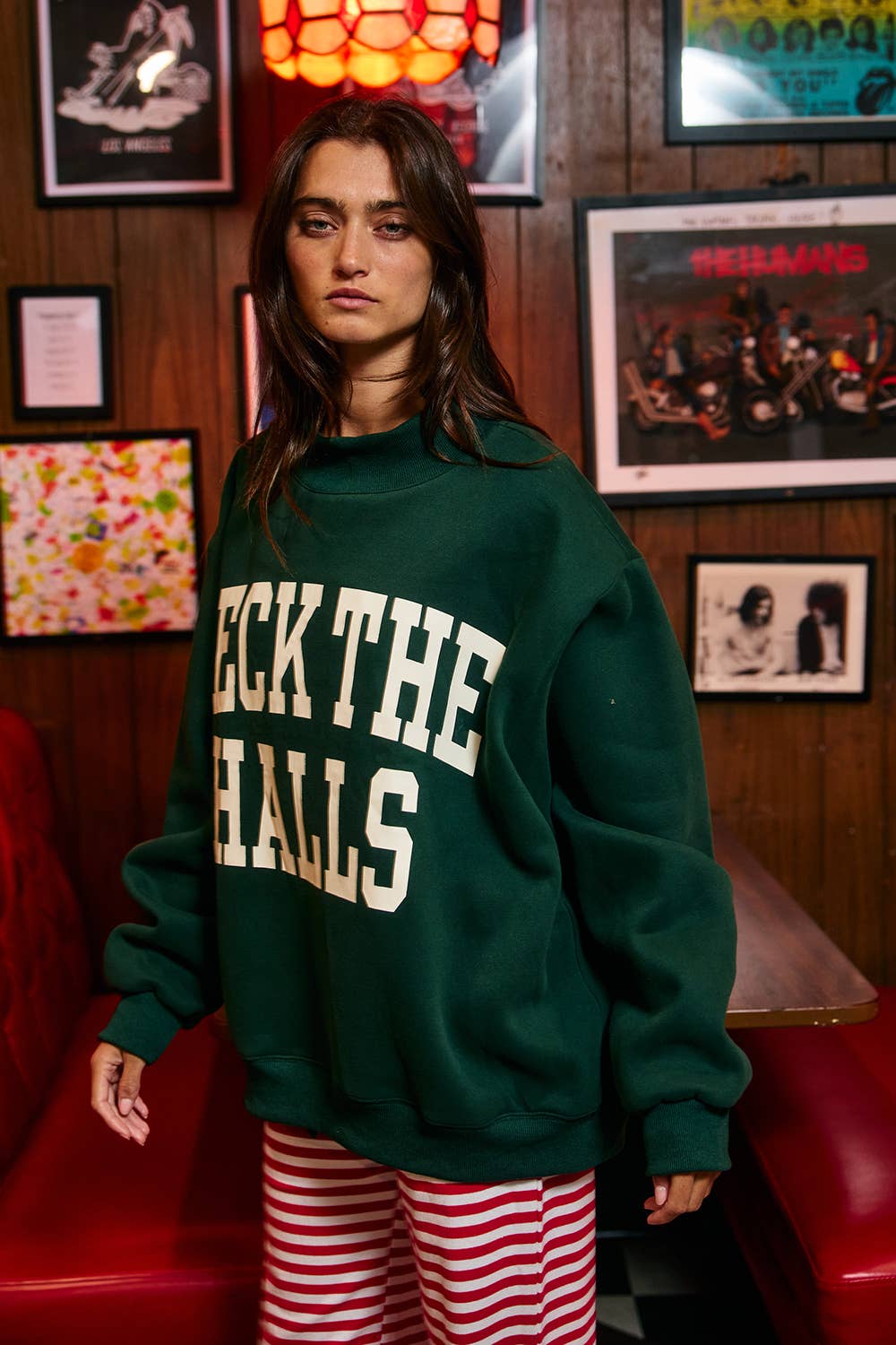 Merry Christmas Deck the Halls Reversible Sweatshirt