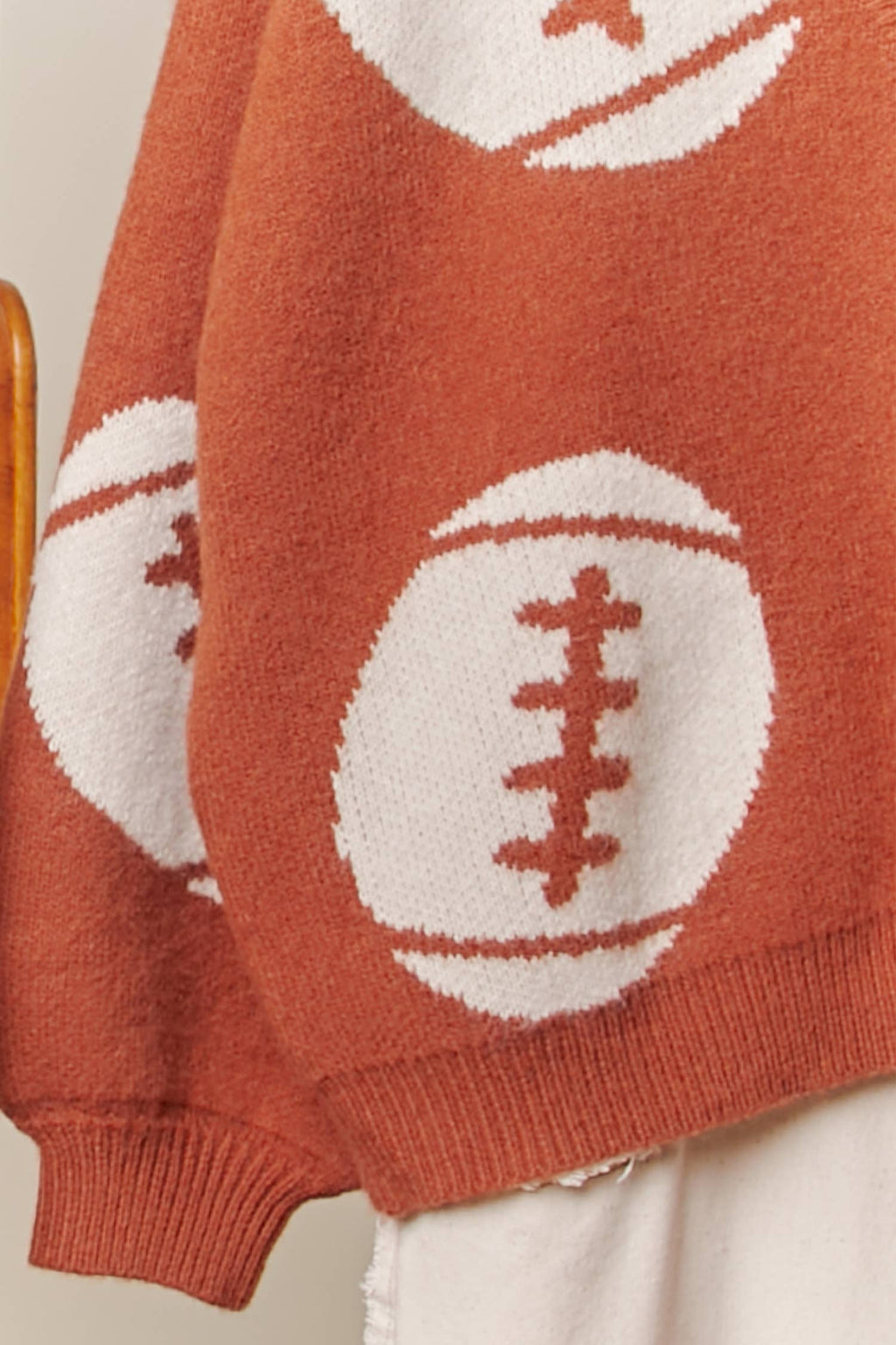 Football Season Button Front Knit Cardigan