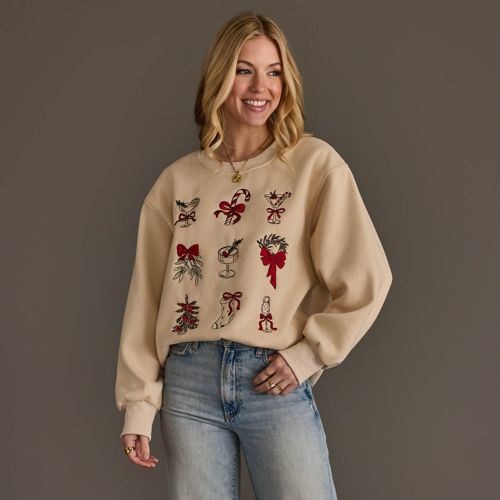 Christmas Cheer Embroidered Sweatshirt