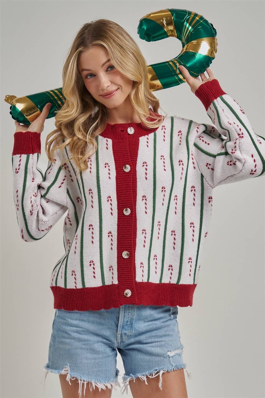 Candy Cane Lane Christmas Cardigan