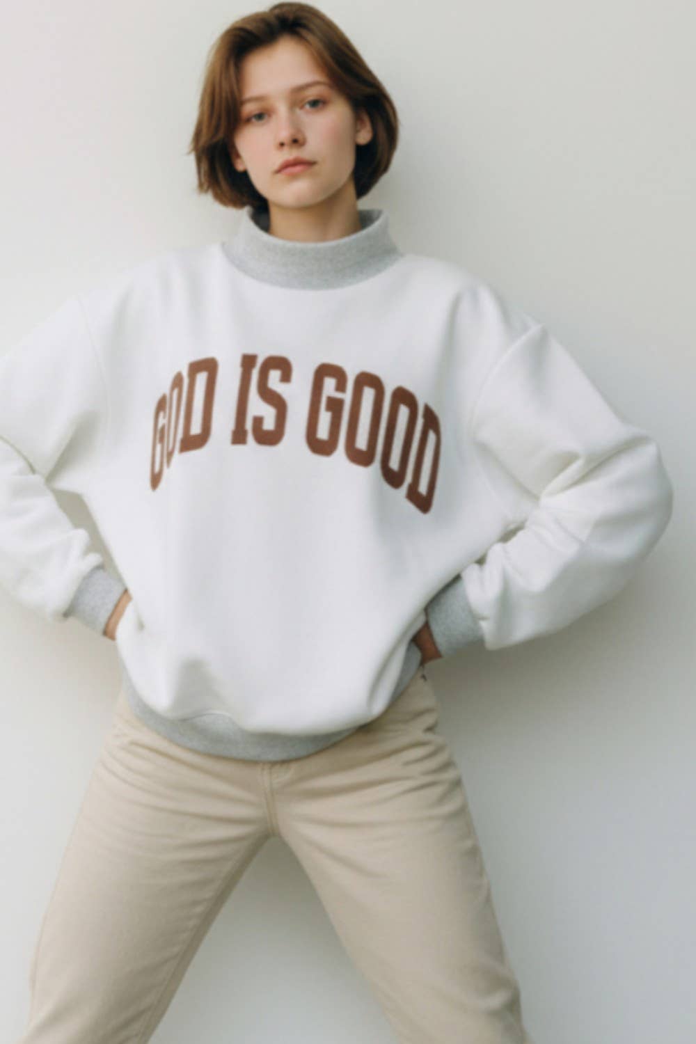 Jesus & God Is Good Reversible Sweatshirt