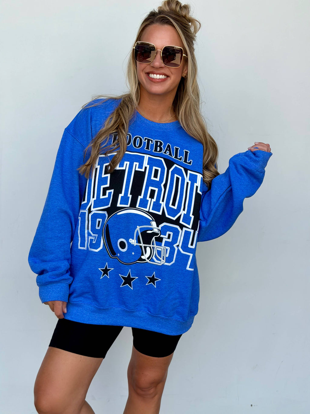 Detroit Oversized Print Sweatshirt