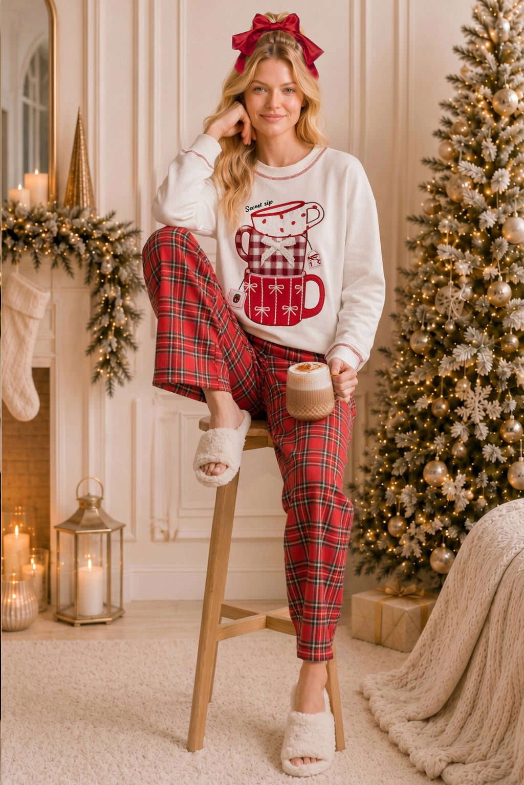 Merry Sips Christmas Mug Sweatshirt