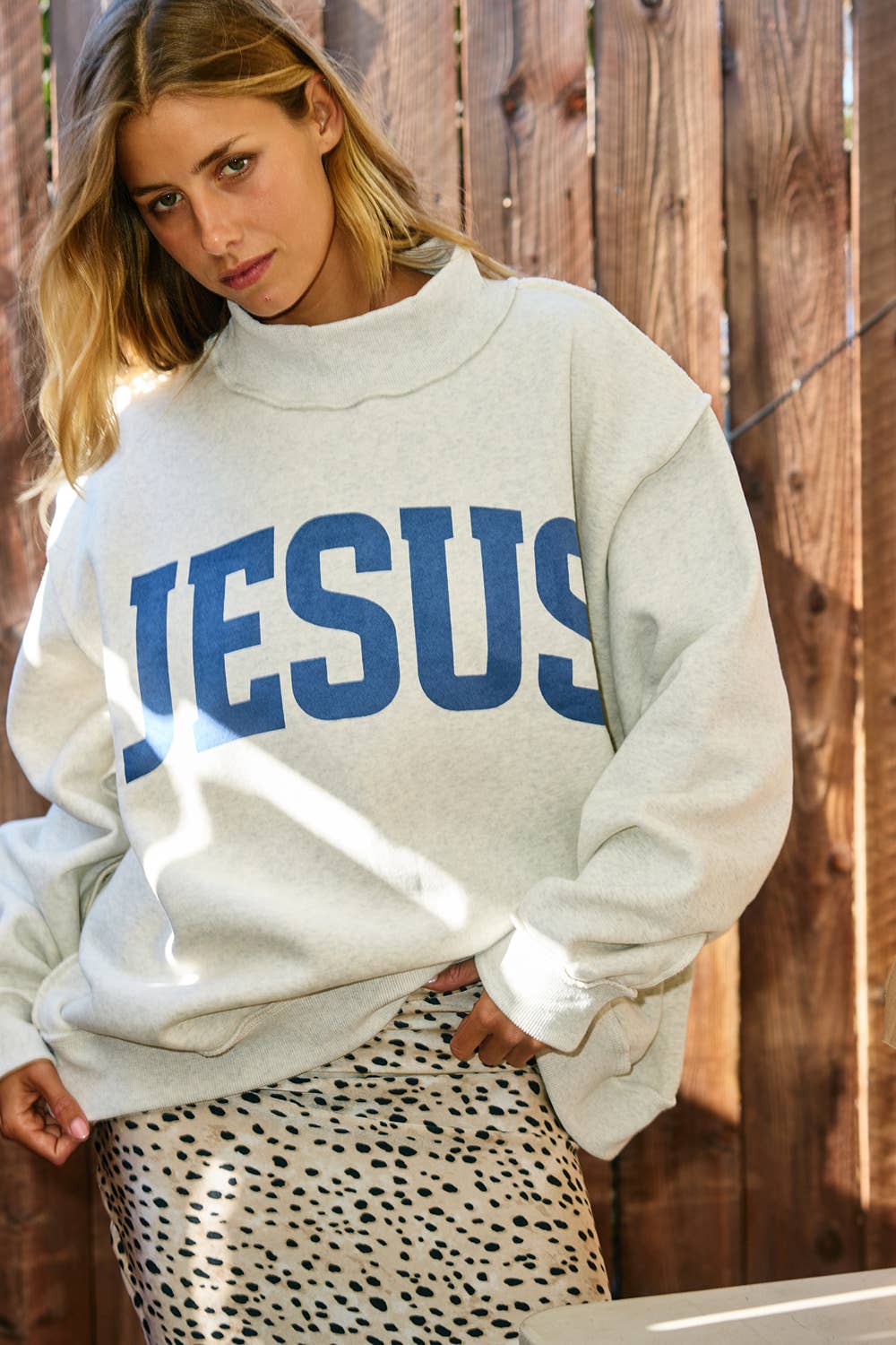Jesus & God Is Good Reversible Sweatshirt