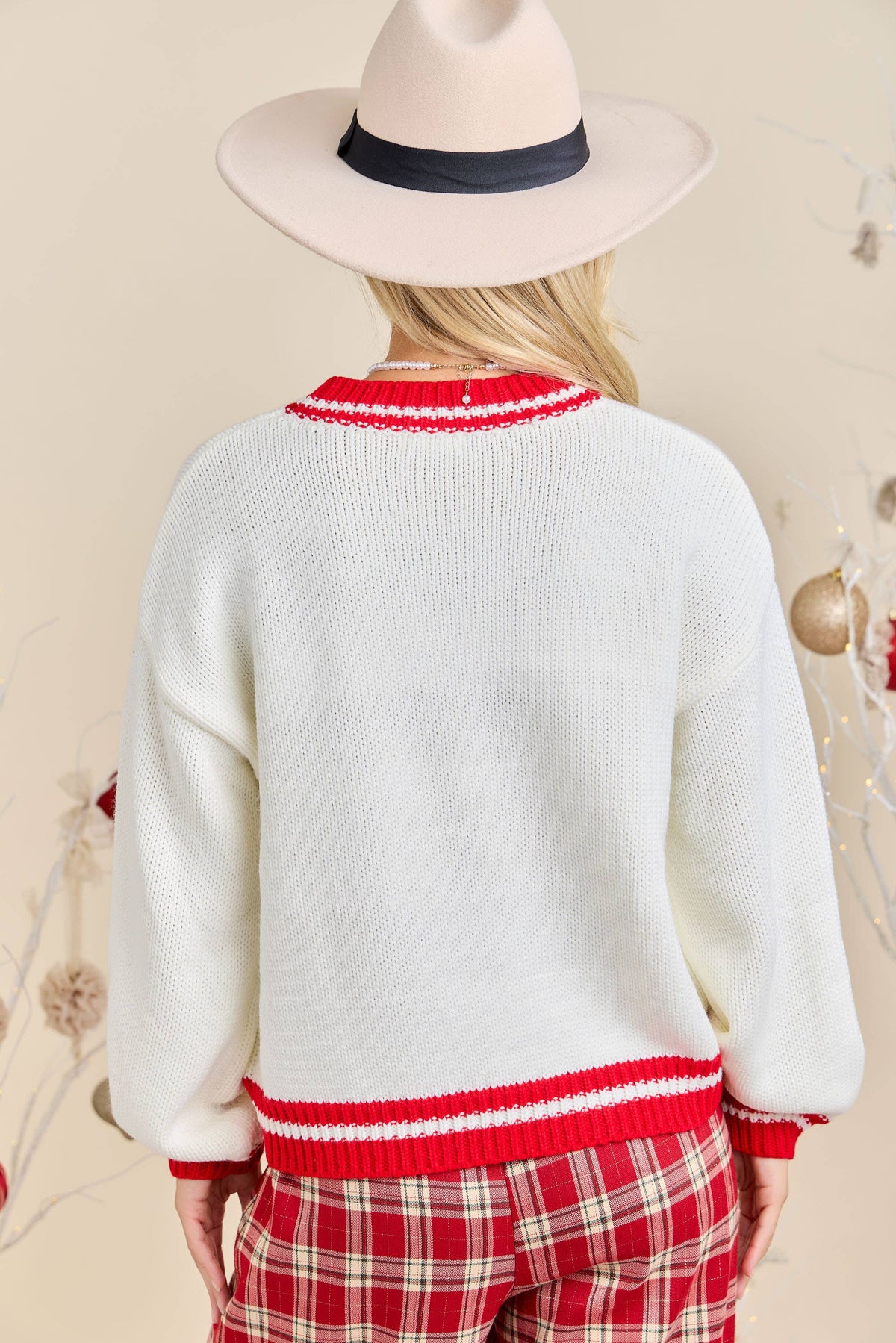 Plaid Tidings Christmas Tree Sweater