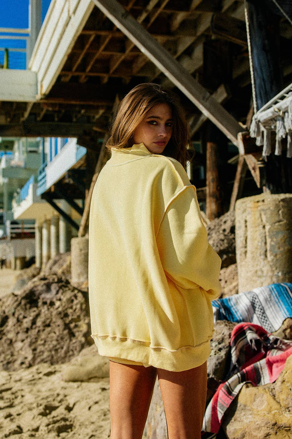 Dilly Dally/ Lolly Gag Reversible Mockneck Sweatshirt
