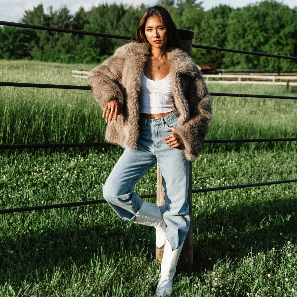 Luxe Layers Two Tone Faux Fur Jacket
