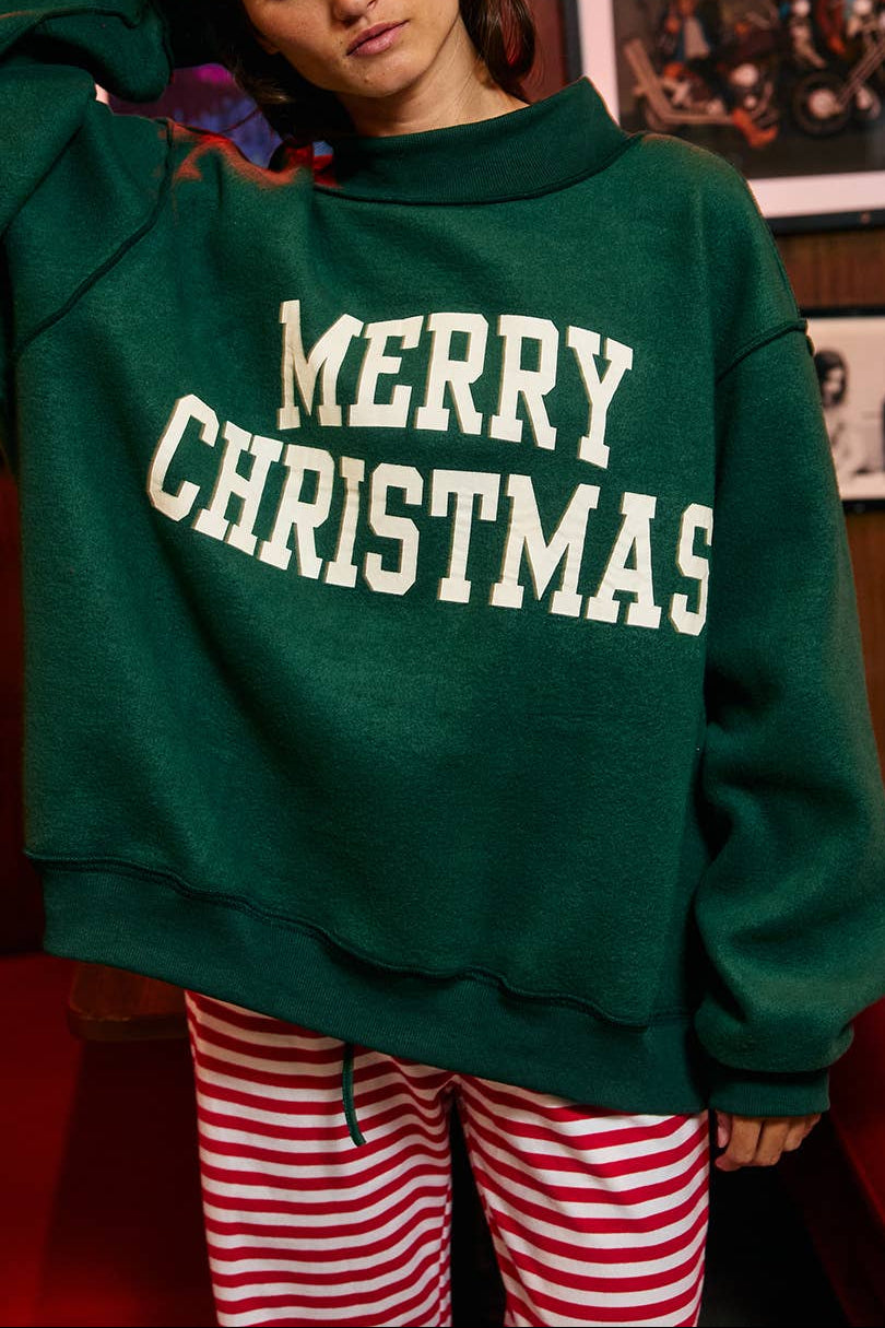 Merry Christmas Deck the Halls Reversible Sweatshirt