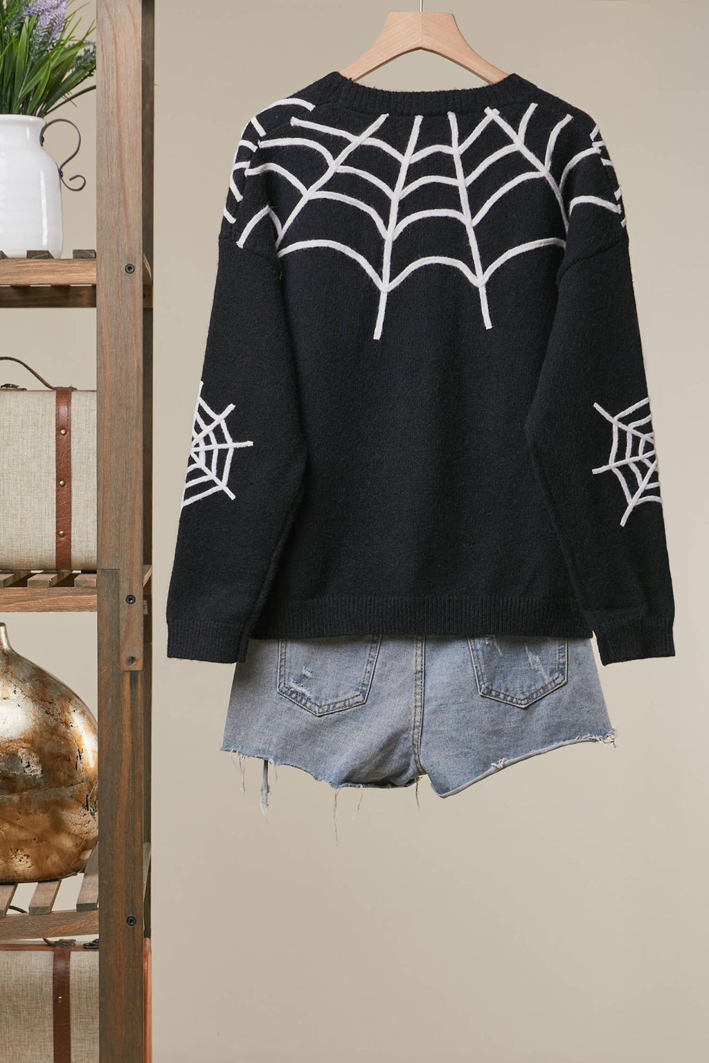 Spider Web Halloween Cardigan