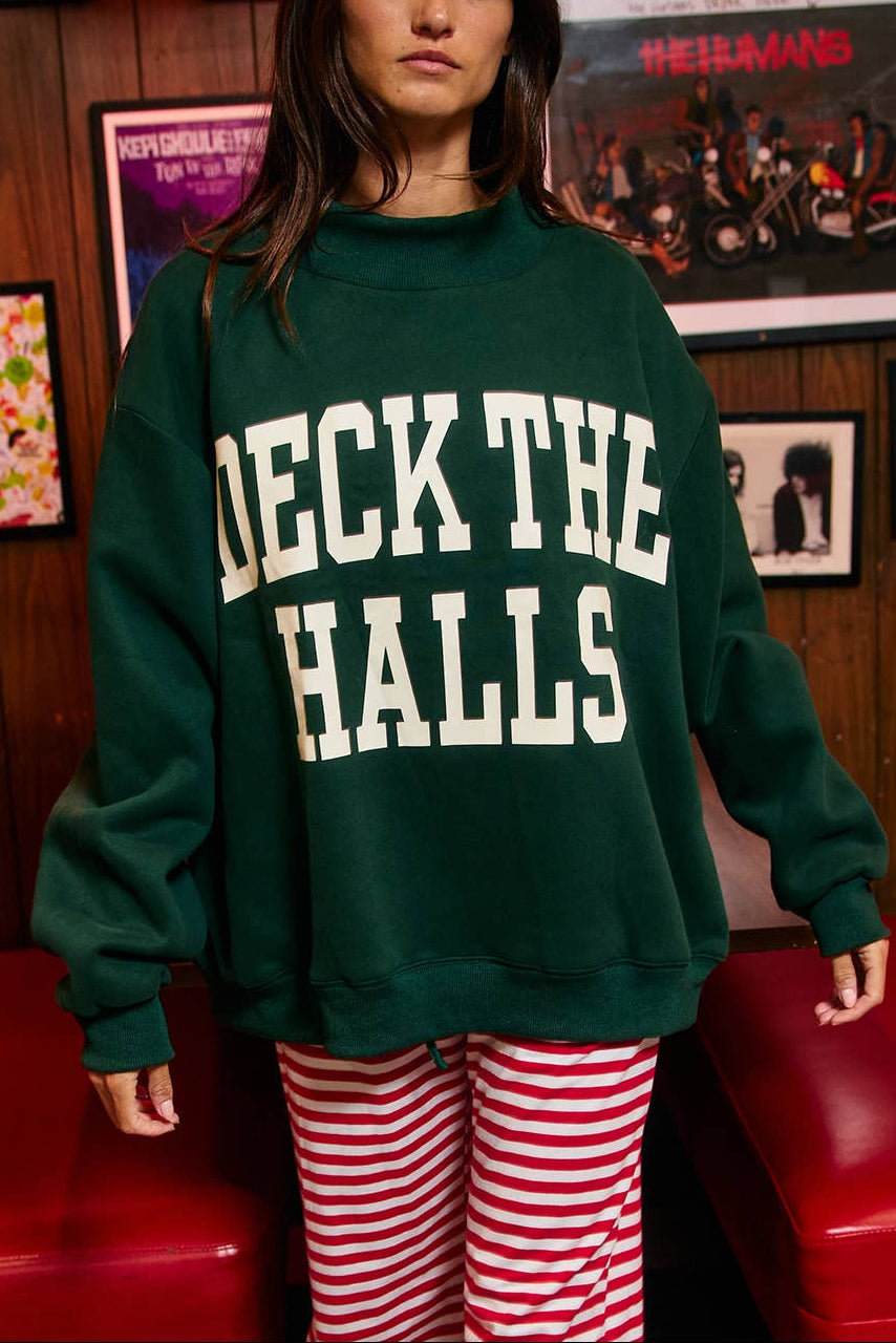 Merry Christmas Deck the Halls Reversible Sweatshirt