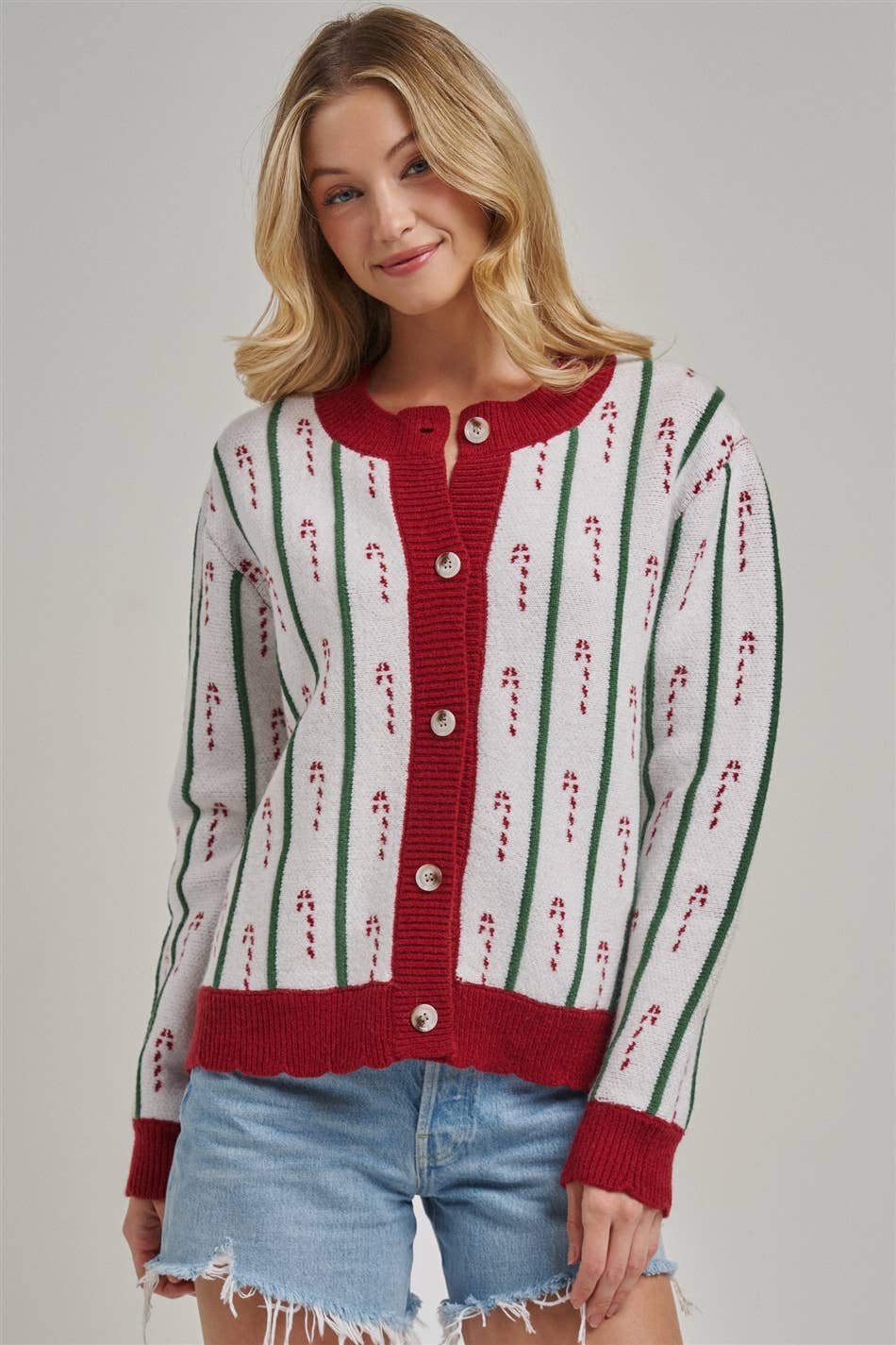Candy Cane Lane Christmas Cardigan