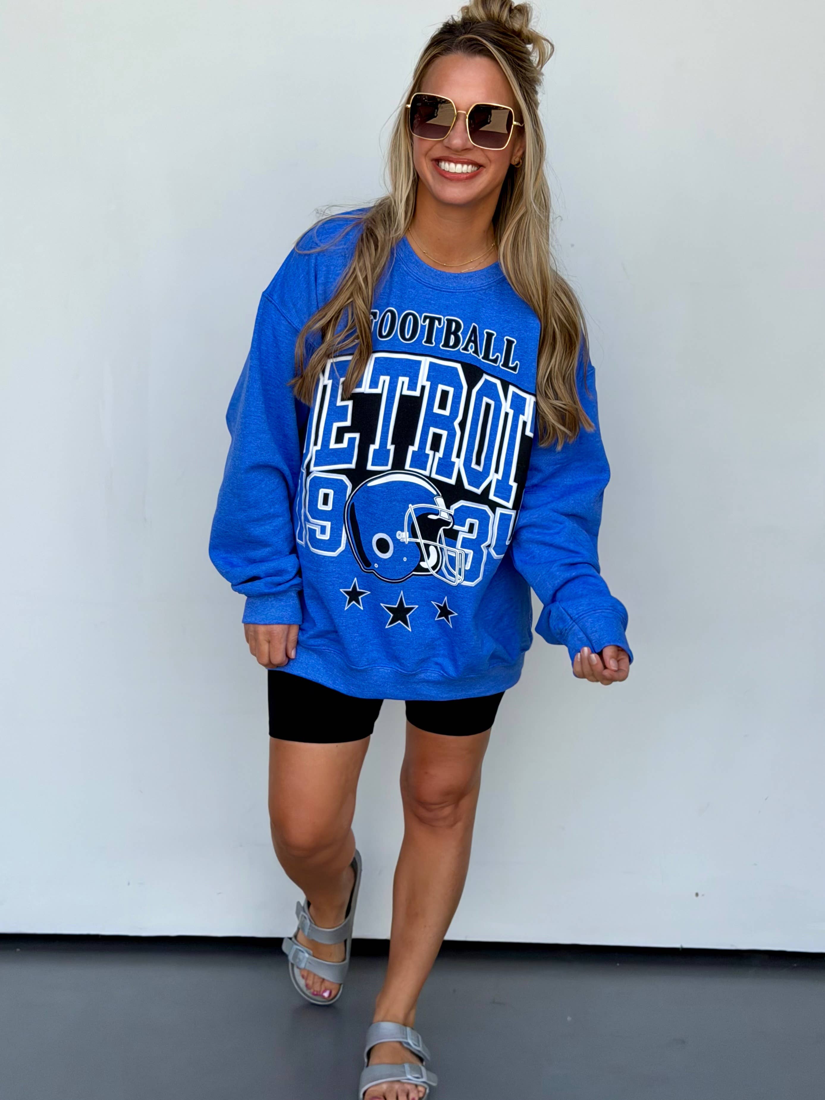 Detroit Oversized Print Sweatshirt