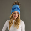 Blue Cheers Knit Pom Hat