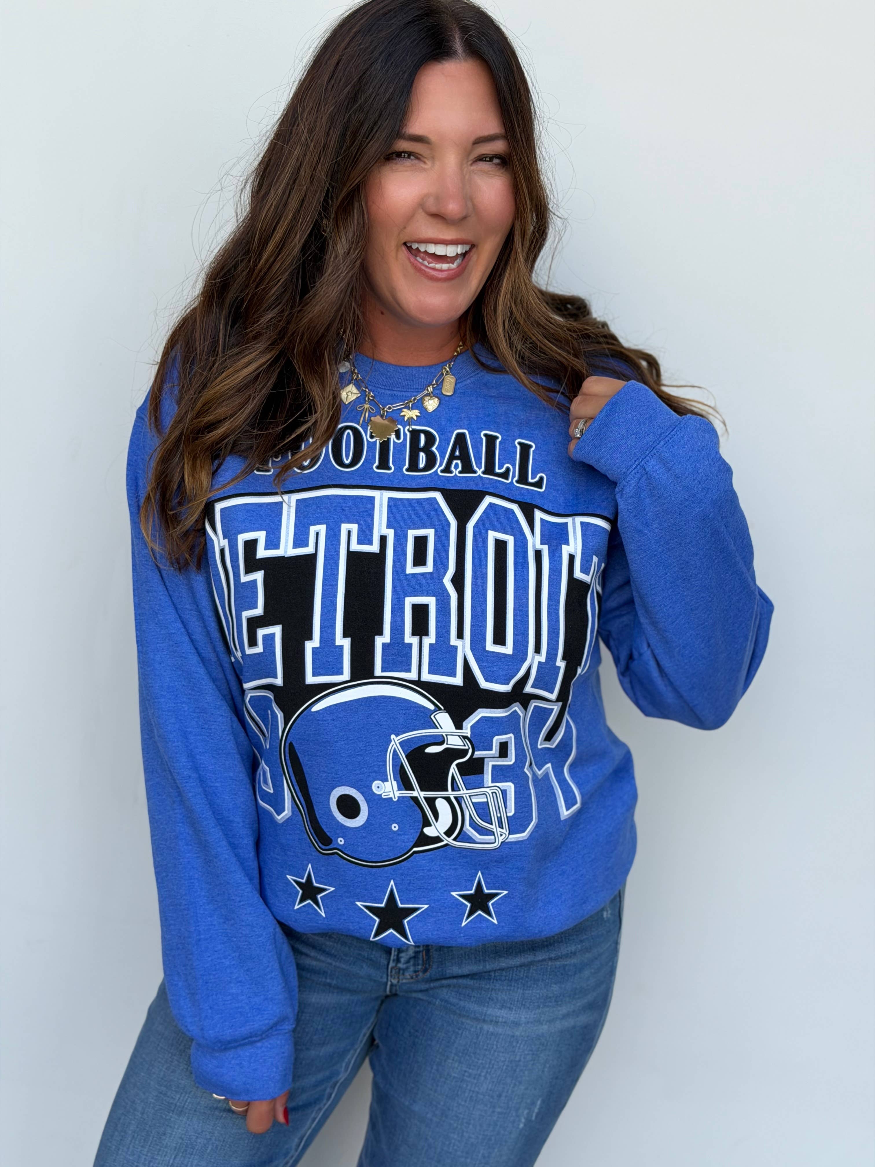 Detroit Oversized Print Sweatshirt