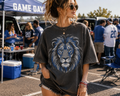 Detroit Retro Lion Football Graphic  T-shirt