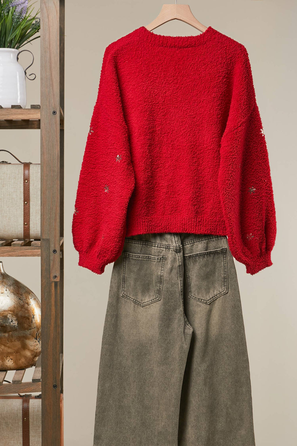 Christmas Tree Embroidered Soft Cardigan