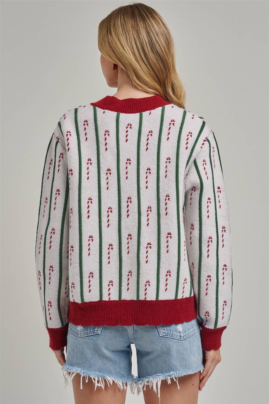 Candy Cane Lane Christmas Cardigan