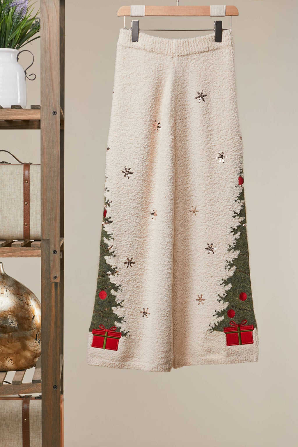 Christmas Tree Wide Leg Cozy Pants