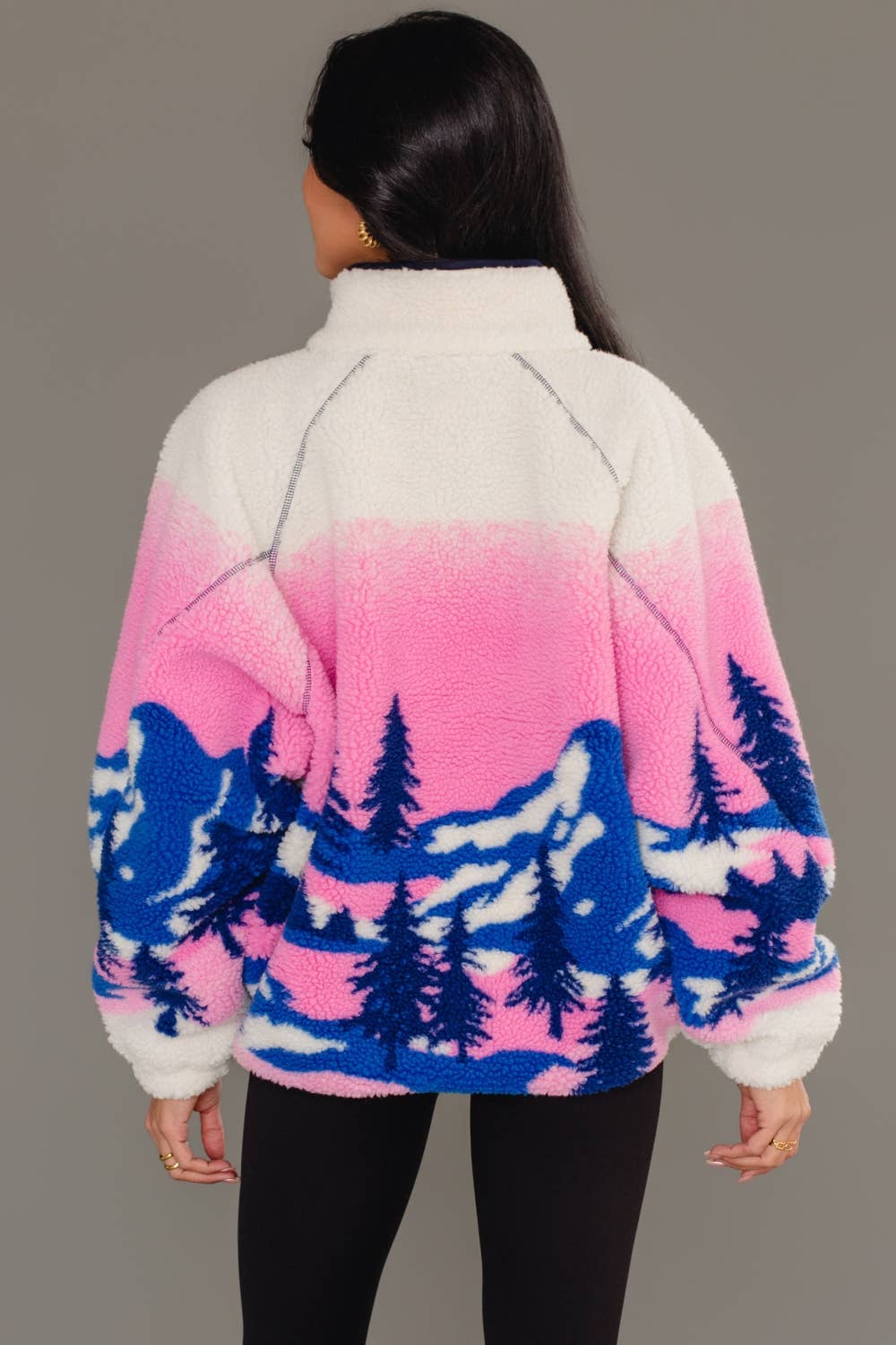 Mountain Scene Fleece Jacket