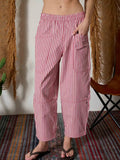 Red Stripe Wide Leg Pant