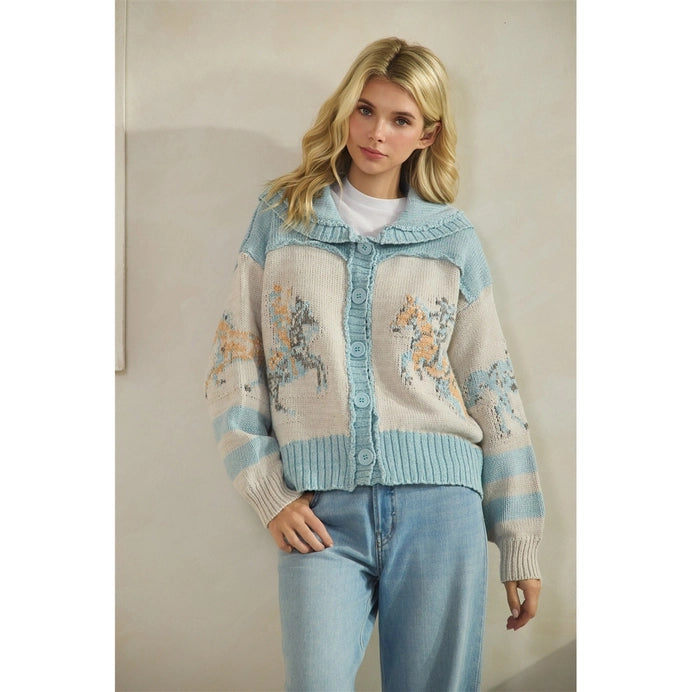 Horse Print Sweater