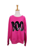 BOO Black Sequin Pink Sweatshirt