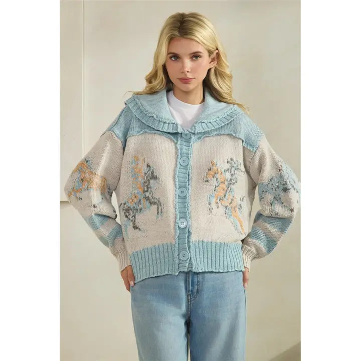 Horse Print Sweater
