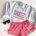 USA Flag Embroidered Sweatshirt