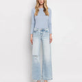 Tummy Control Super High Rise Wide Leg Jeans