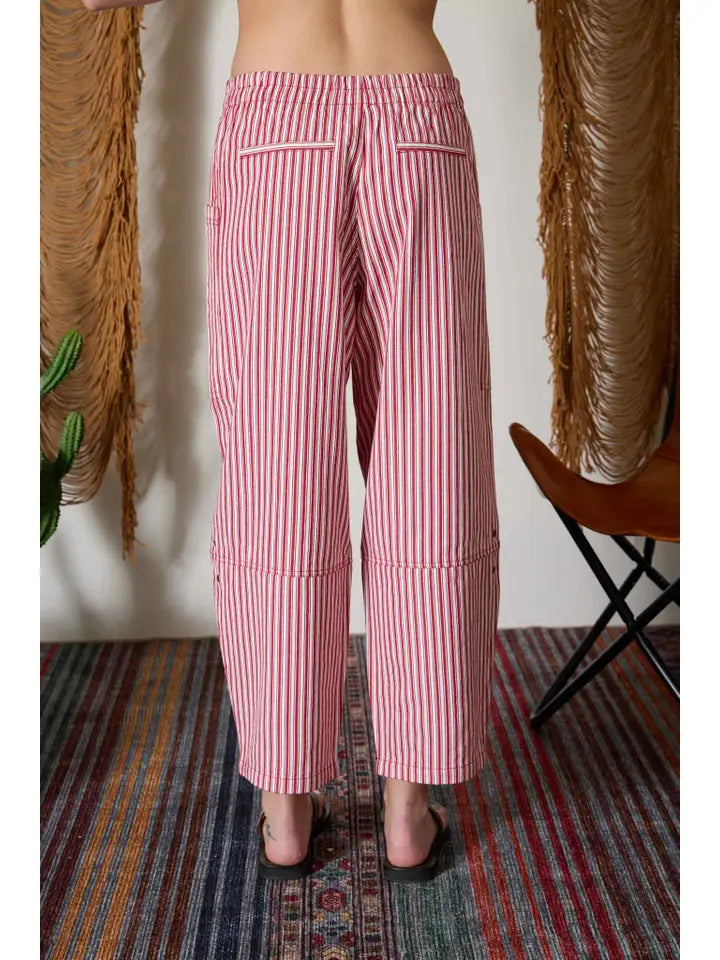 Red Stripe Wide Leg Pant