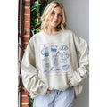 Coffee Lover Oversized Graphic Sweatshirt