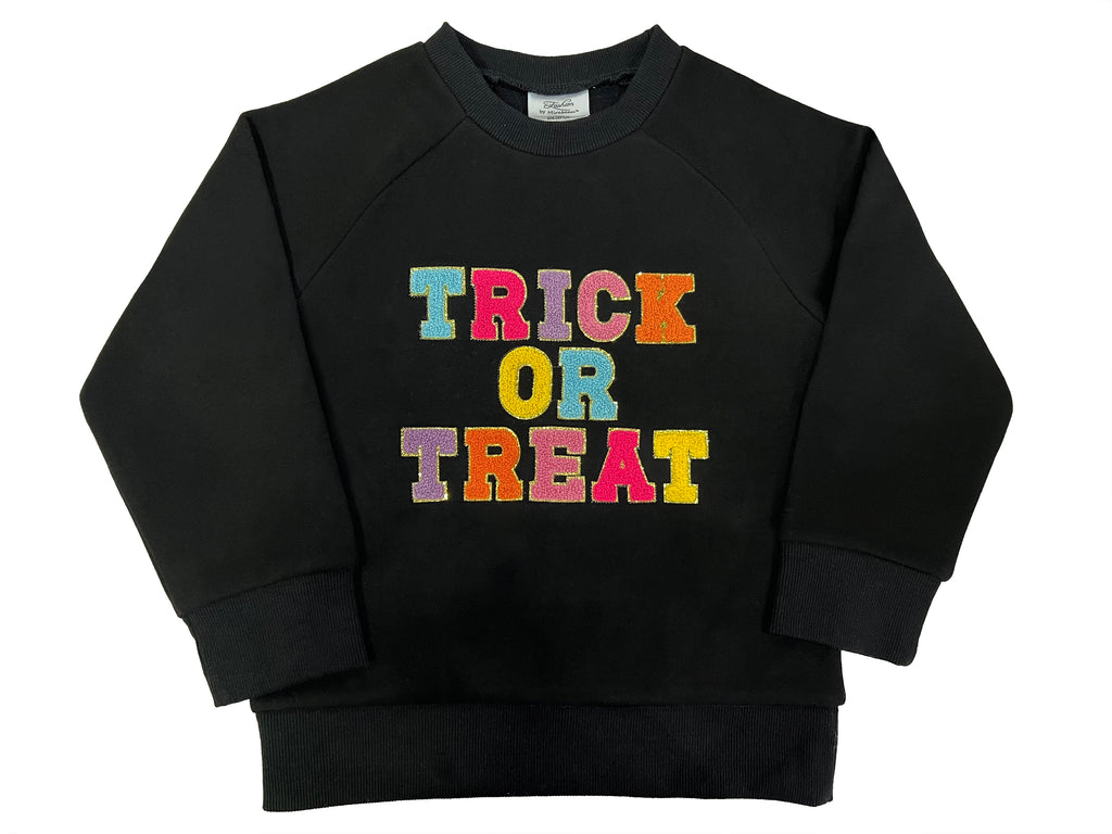 Trick or Treat Chenille Letter Sweatshirt