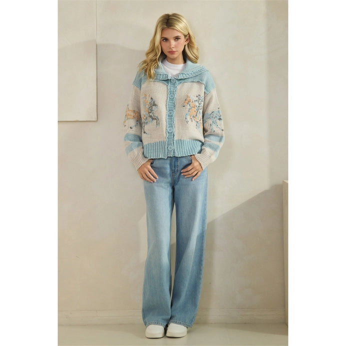 Horse Print Sweater