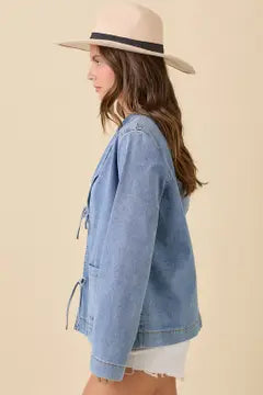 Front Tie Denim Jacket