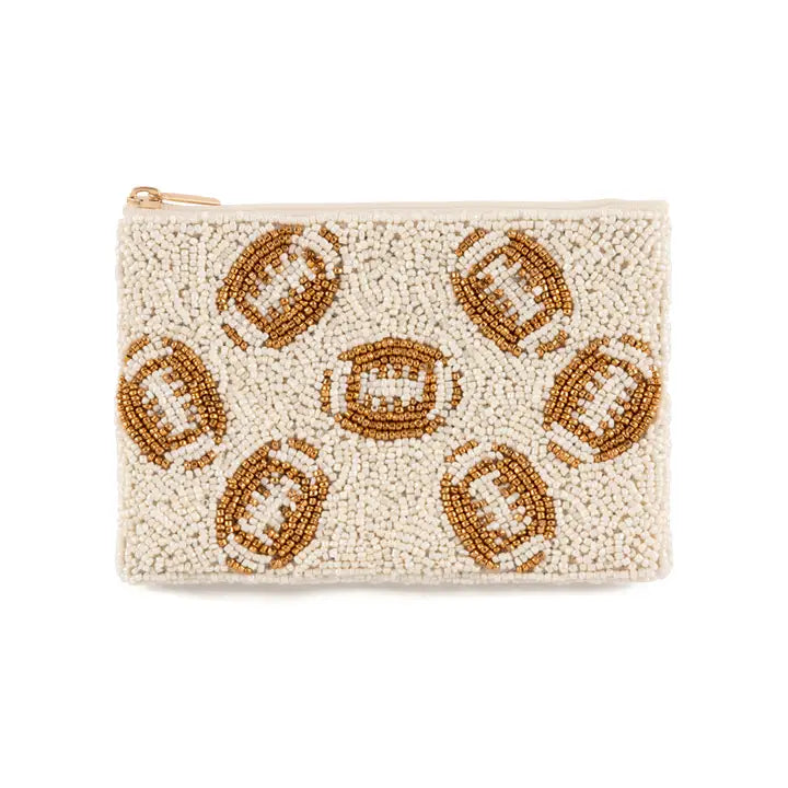 Touchdown Treasure Beaded Zip Pouch