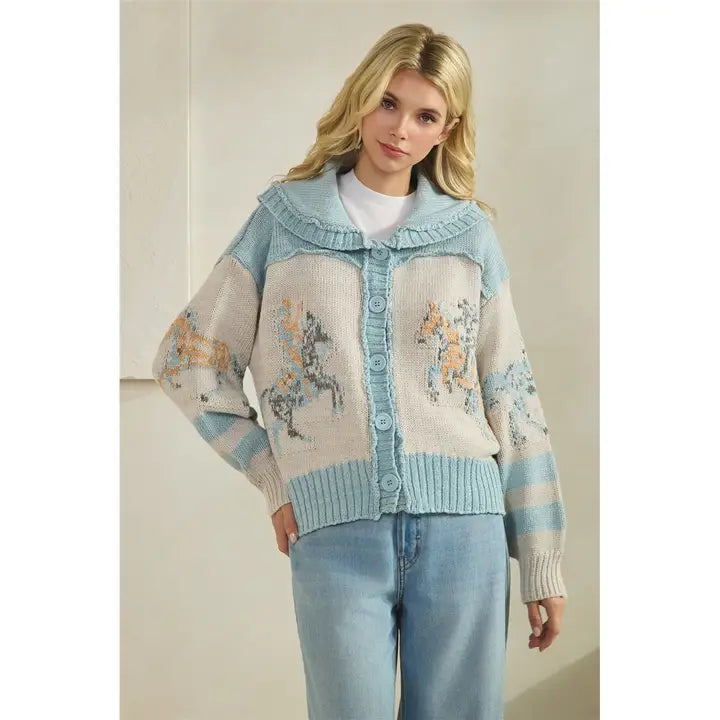 Horse Print Sweater