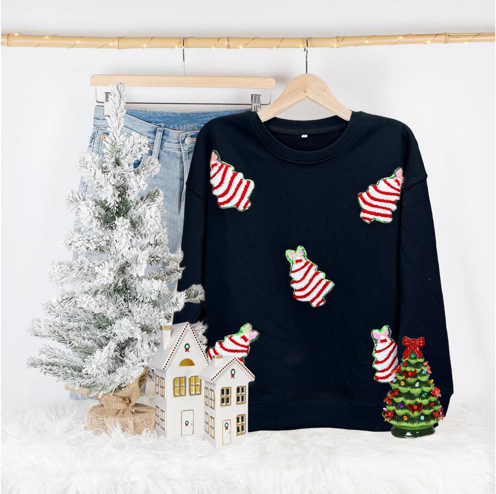 Christmas Tree Cake Chenille Sweatshirt