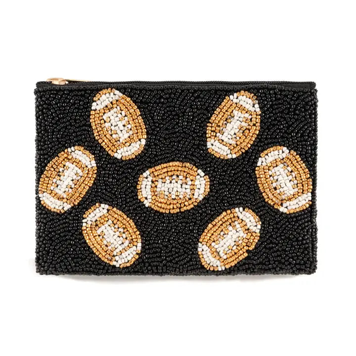 Touchdown Treasure Beaded Zip Pouch