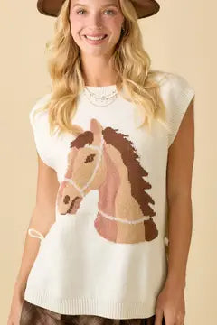 Wild West Horse Sweater Tank