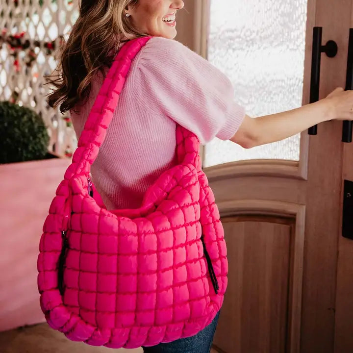 Oversized Quilted Tote Bag