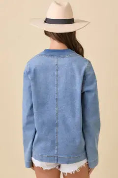 Front Tie Denim Jacket